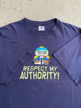 90s Vintage South Park ‘’Respect my authority’’ Cartoon Comedy Tee Shirt